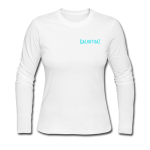 Live by The Sea -  Women's Long Sleeve Jersey T-Shirt - white