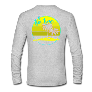 Tiki Time - Men's Long Sleeve T-Shirt - heather gray
