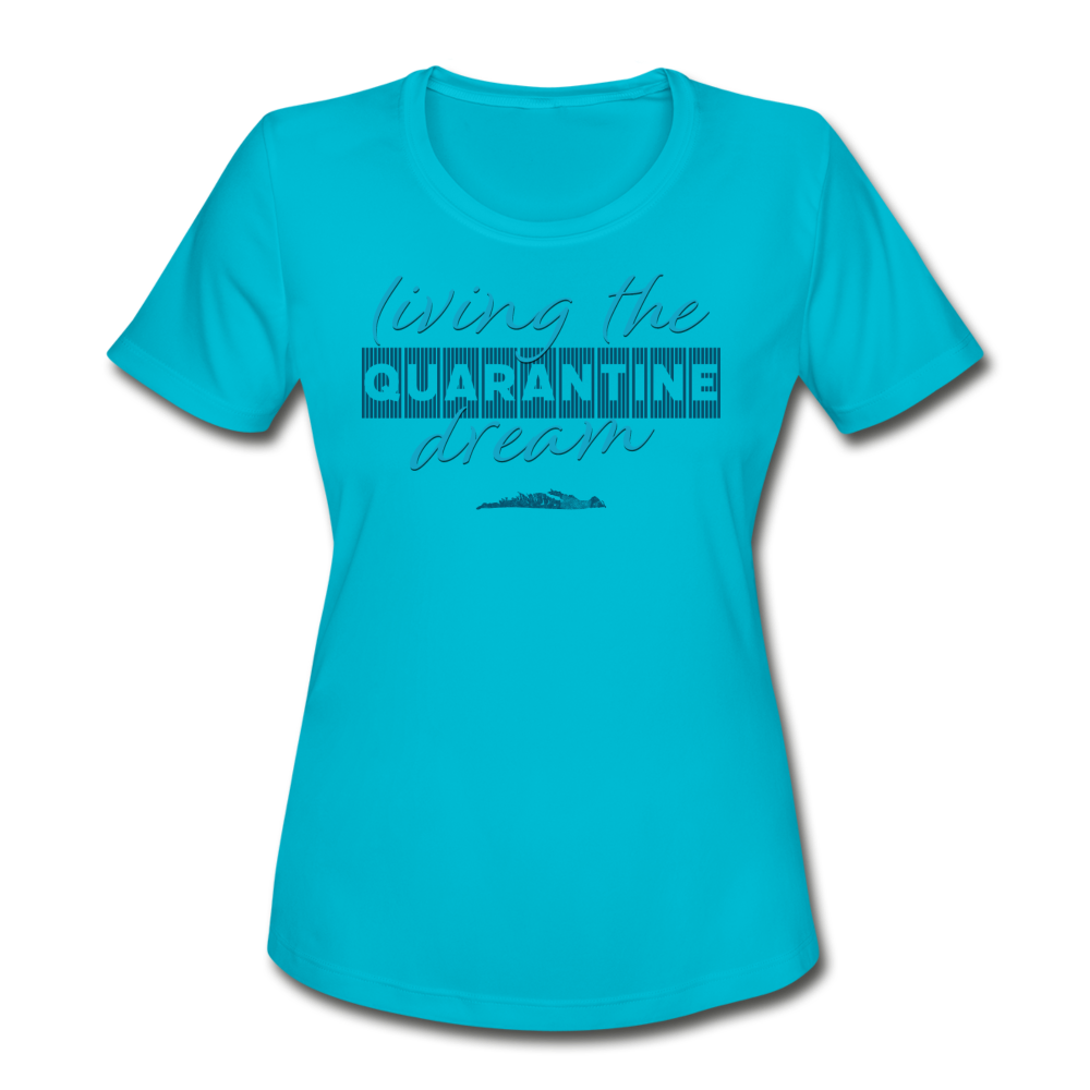 Living the quarantine dream - Women's Rash Guard - turquoise