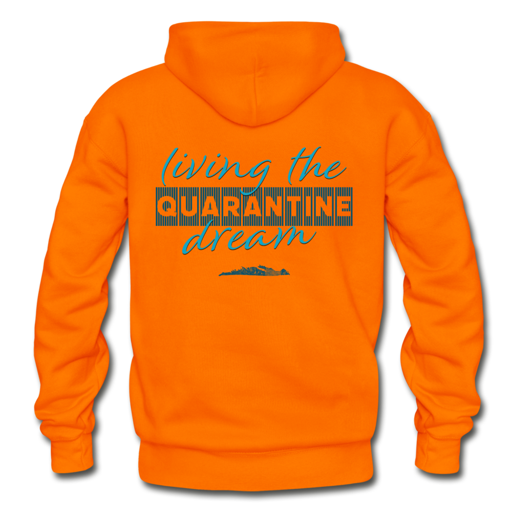 Living the quarantine dream - Unisex Heavy Blend Adult Hoodie - orange