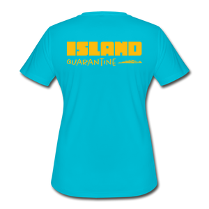 Island Quarantine - Women's Rash Guard - turquoise