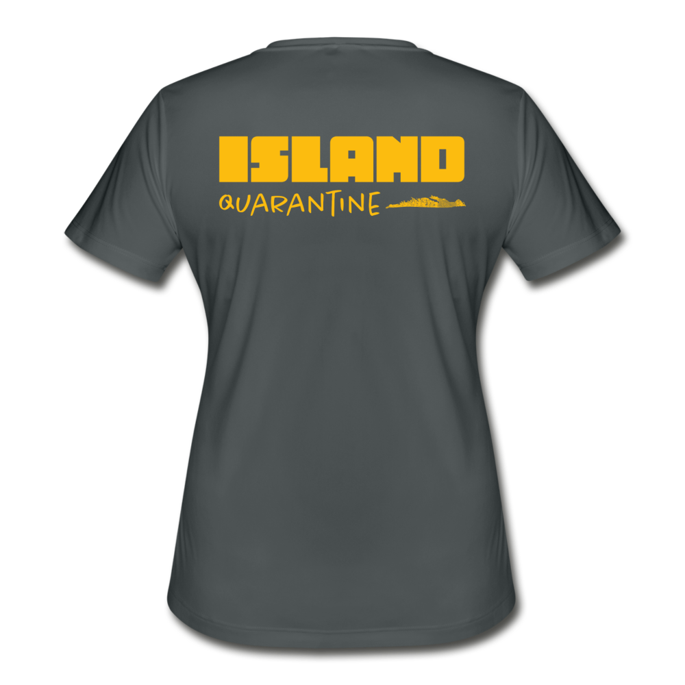 Island Quarantine - Women's Rash Guard - charcoal