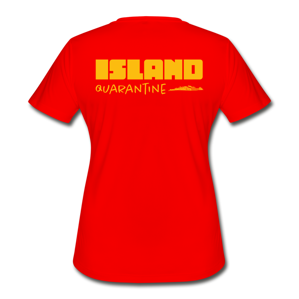 Island Quarantine - Women's Rash Guard - red