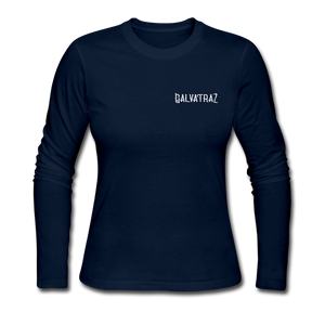 Island Quarantine - Women's Long Sleeve Jersey T-Shirt - navy