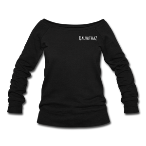 Island Bound - Women's Wideneck Sweatshirt - black