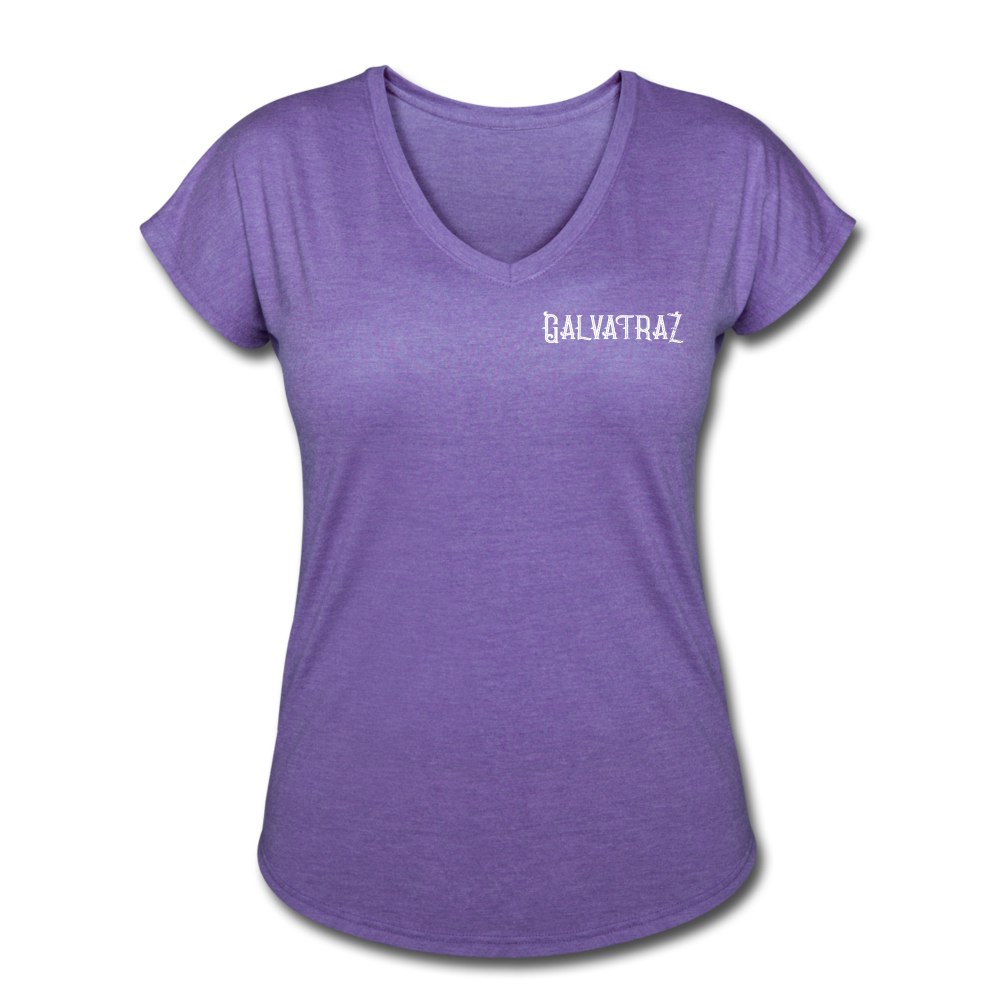Good Vibes - Women's Tri-Blend V-Neck T-Shirt - purple heather
