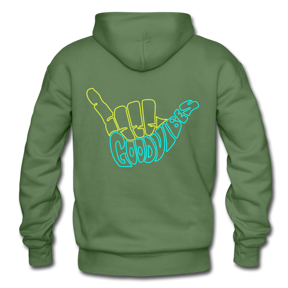 Good Vibes - Unisex Heavy Blend Adult Hoodie - military green