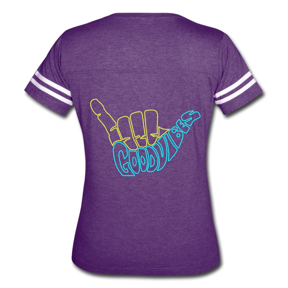 Good Vibes - Women’s Vintage Sport T-Shirt - vintage purple/white