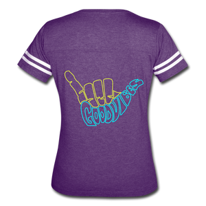 Good Vibes - Women’s Vintage Sport T-Shirt - vintage purple/white