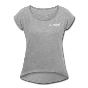Good Vibes - Women's Roll Cuff T-Shirt - heather gray