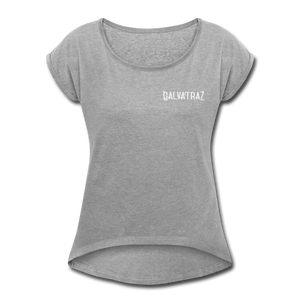 Beachaholic - Women's Roll Cuff T-Shirt - heather gray