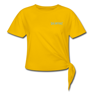 Beachaholic - Women's Knotted T-Shirt - sun yellow
